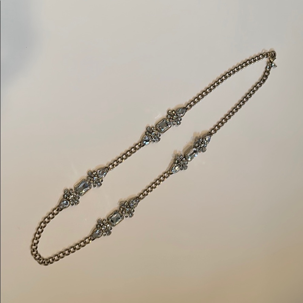 Long Banana Republic crystal necklace